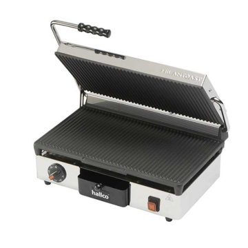 Hallco MEMT16030XNS Panini/Contact Non-Stick Grill - Ribbed