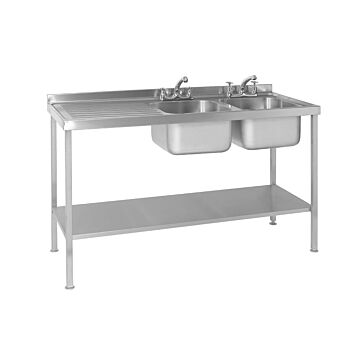 Parry SINKD1870DBR Double Bowl Single Drainer Sink