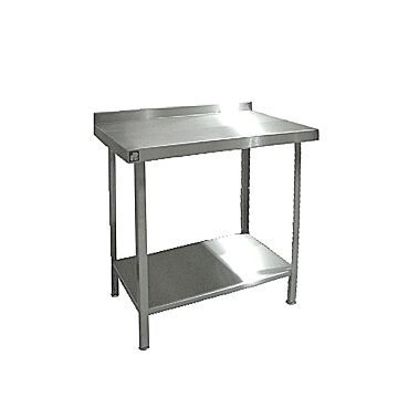 Parry Stainless Steel Wall Table With One Undershelf 800mm Depth