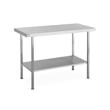 Parry Stainless Steel Centre Table With One Undershelf 800mm Depth