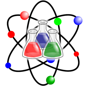 Science molecules and flasks