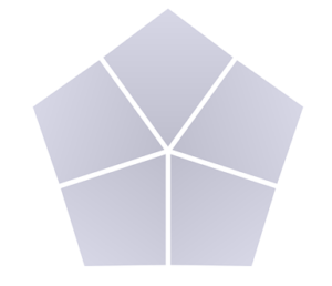 Pentagon with 5 sections