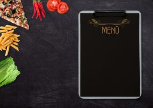 Menu chalkboard 
