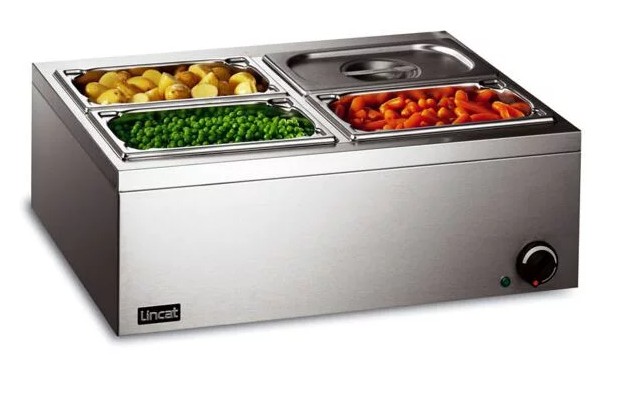 bai marie with food in pans