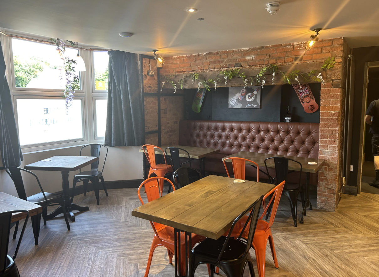 tables and chairs in a dining area