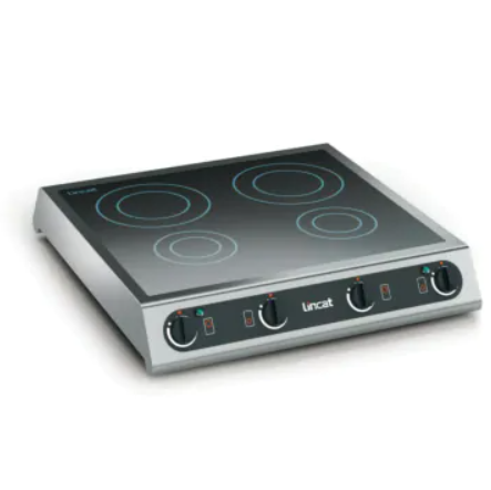 Lincat countertop induction hob with 4 cooking zones