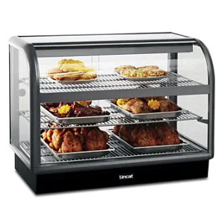 Lincat heated display cabinet with food inside