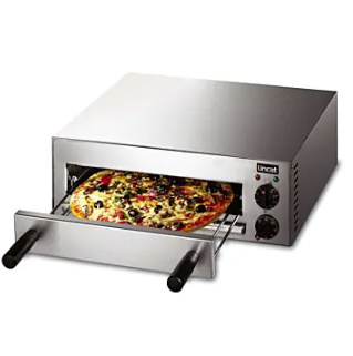 Lincat single deck pizza oven with open shelf and pizza