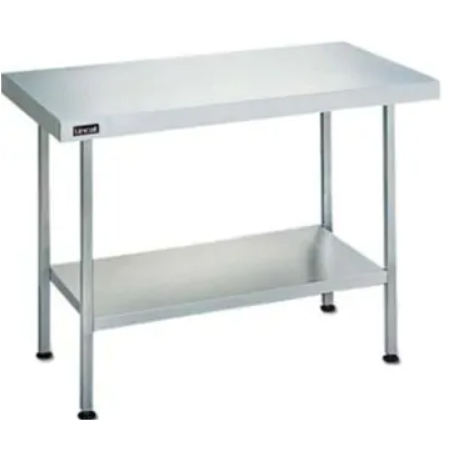 Lincat stainless steel centre catering table with single undershelf