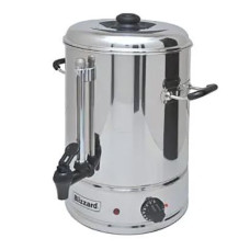 stainless steel manual fill water boiler with dispensing tap and handles